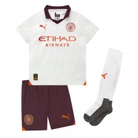 Camisa de Futebol Manchester City John Stones #5 Equipamento Secundário Infantil 2023-24 Manga Curta (+ Calças curtas)